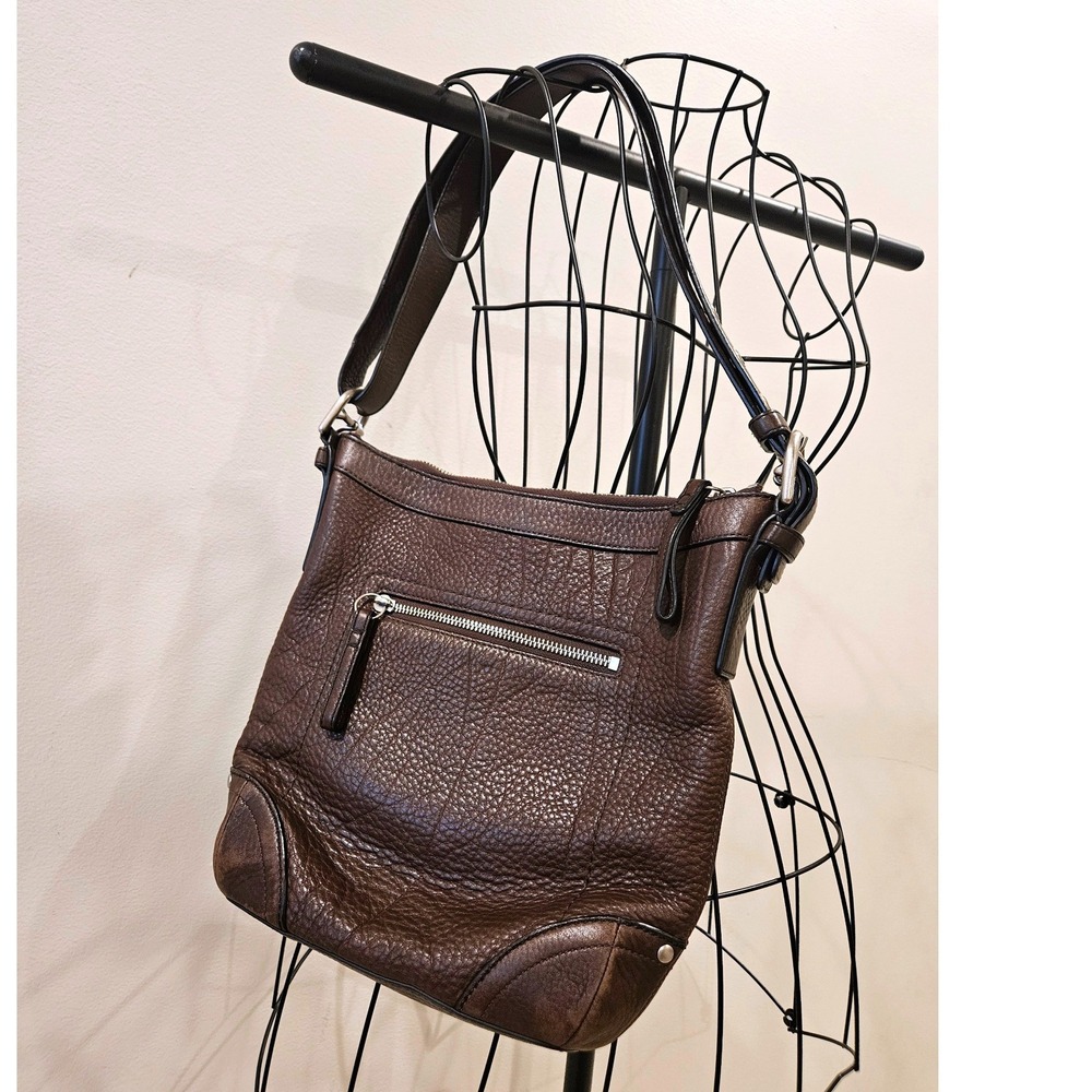 Coach Soho Brown Pebbled Leather Crossbody Bag F12319